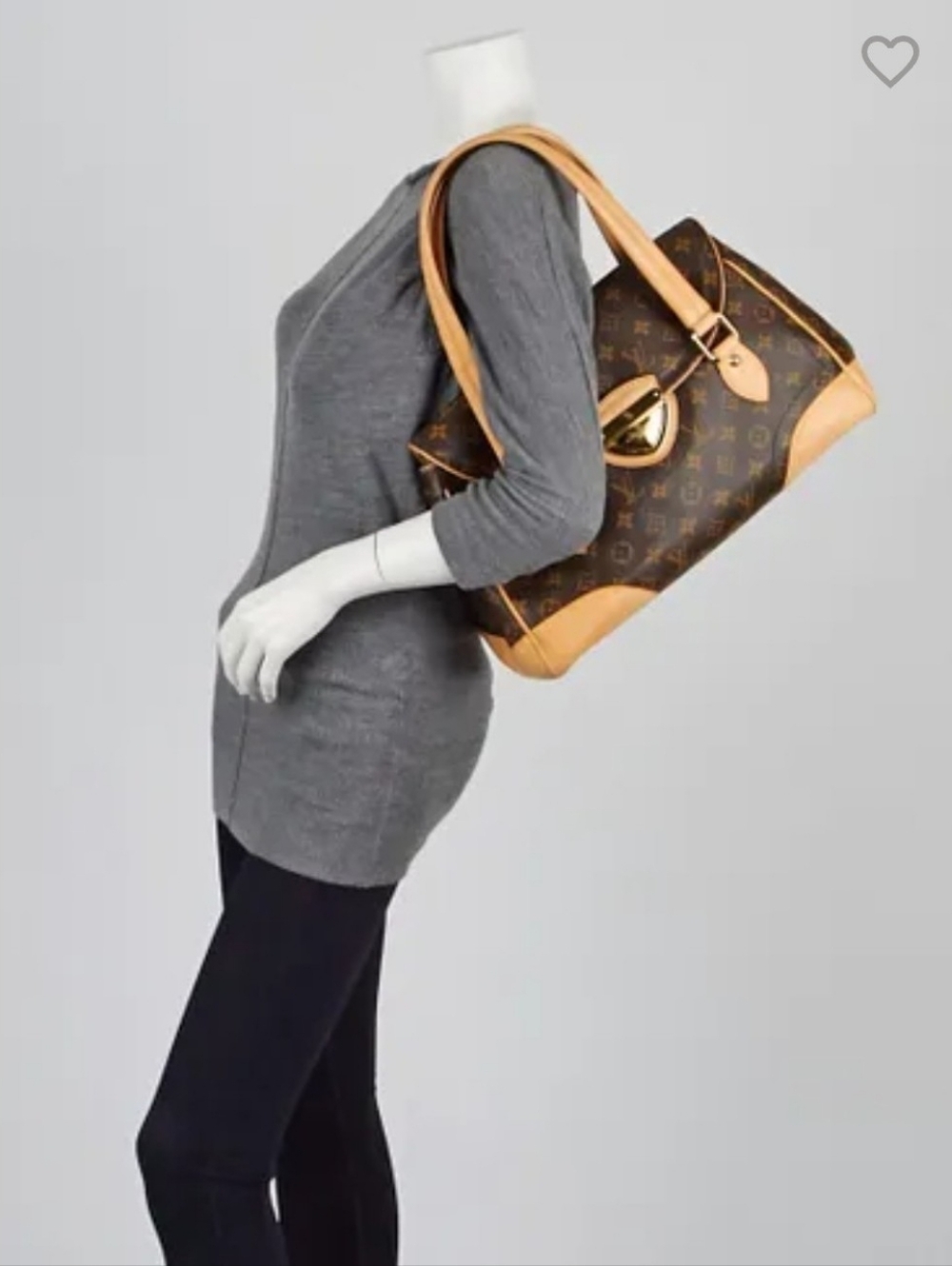NEW LOUIS VUITTON  Brown Monogram Canvas Satchel with Tan Trim BEAUTIFUL!